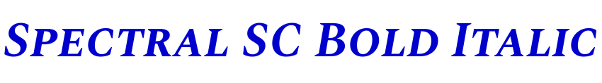 Spectral SC Bold Italic Schriftart